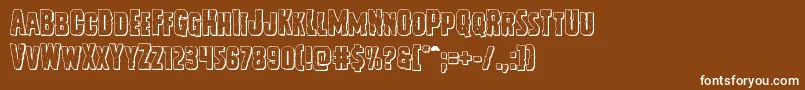 Vicioushungered3D Font – White Fonts on Brown Background