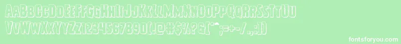 Vicioushungered3D Font – White Fonts on Green Background