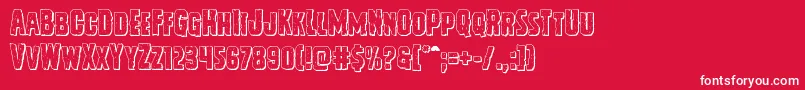 Vicioushungered3D Font – White Fonts on Red Background