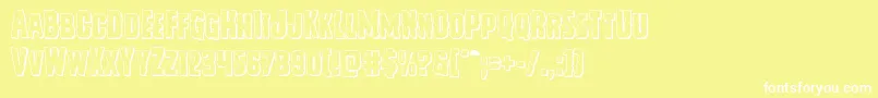 Vicioushungered3D Font – White Fonts on Yellow Background