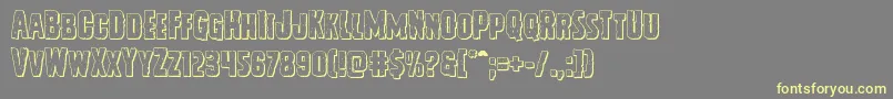 Vicioushungered3D Font – Yellow Fonts on Gray Background