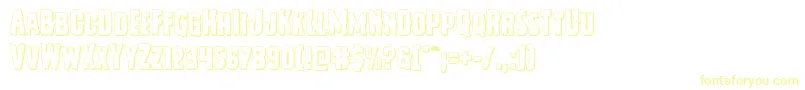 Vicioushungered3D Font – Yellow Fonts on White Background