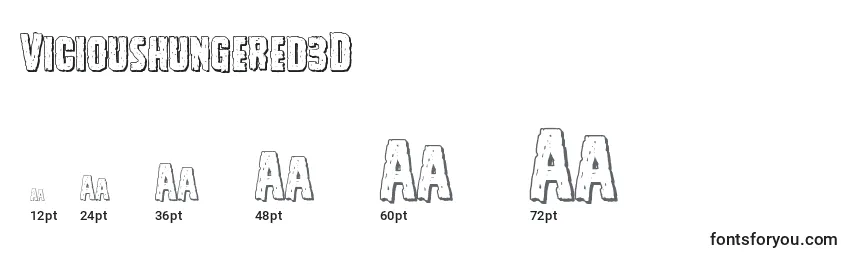 Vicioushungered3D Font Sizes