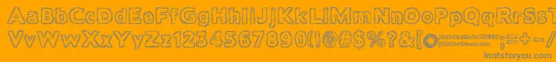 TarkistaTiedot Font – Gray Fonts on Orange Background