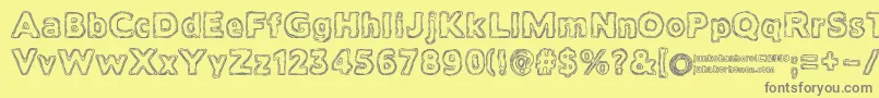 TarkistaTiedot Font – Gray Fonts on Yellow Background