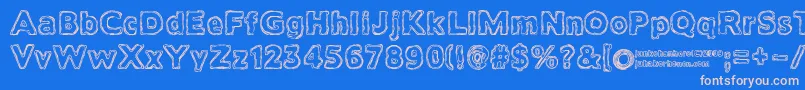 TarkistaTiedot Font – Pink Fonts on Blue Background