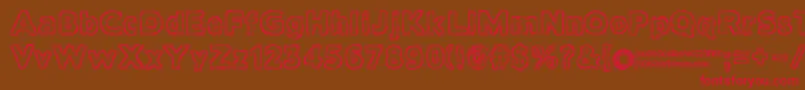 TarkistaTiedot Font – Red Fonts on Brown Background