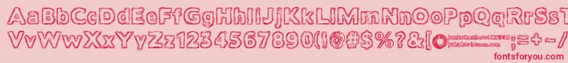 TarkistaTiedot Font – Red Fonts on Pink Background