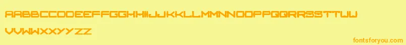 Charge Font – Orange Fonts on Yellow Background