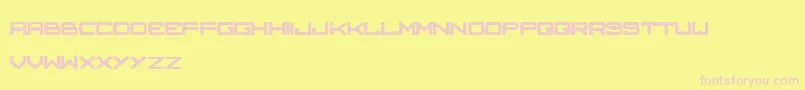 Charge Font – Pink Fonts on Yellow Background