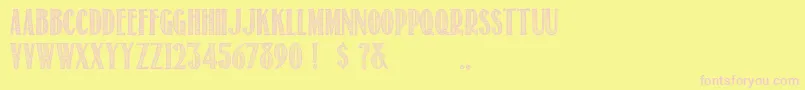 ReturnToSender Font – Pink Fonts on Yellow Background