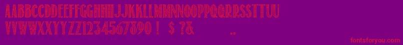 ReturnToSender Font – Red Fonts on Purple Background