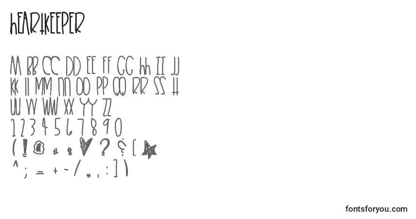 Heartkeeper Font – alphabet, numbers, special characters