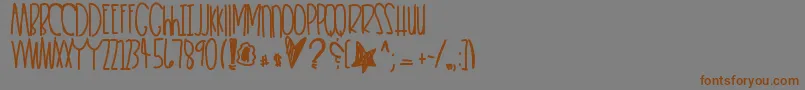 Heartkeeper Font – Brown Fonts on Gray Background