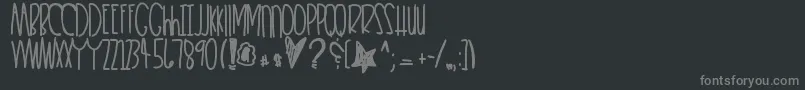 Heartkeeper Font – Gray Fonts on Black Background