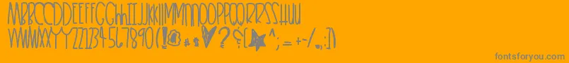 Heartkeeper Font – Gray Fonts on Orange Background