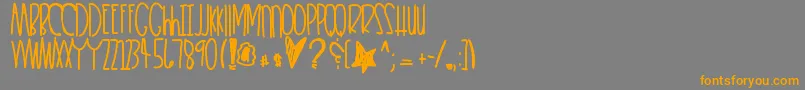 Heartkeeper Font – Orange Fonts on Gray Background