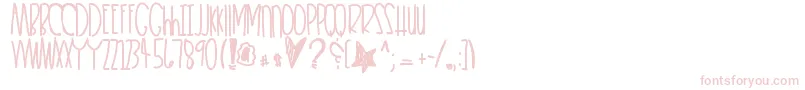 Heartkeeper Font – Pink Fonts on White Background