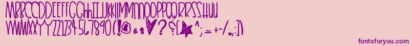 Heartkeeper Font – Purple Fonts on Pink Background