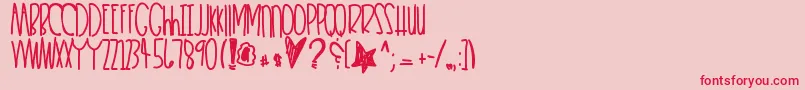 Heartkeeper Font – Red Fonts on Pink Background