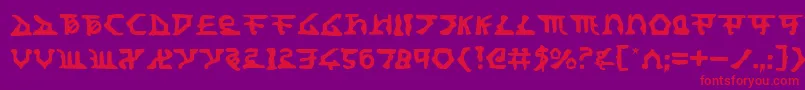 HomeworldTranslator Font – Red Fonts on Purple Background