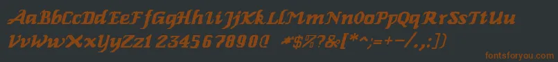 Genoaitalic Font – Brown Fonts on Black Background