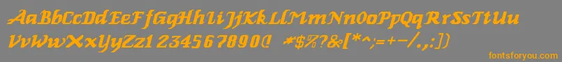 Genoaitalic Font – Orange Fonts on Gray Background