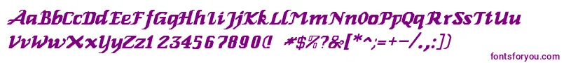 Genoaitalic Font – Purple Fonts on White Background