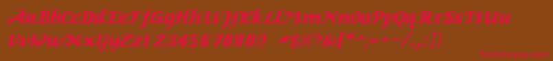 Genoaitalic Font – Red Fonts on Brown Background