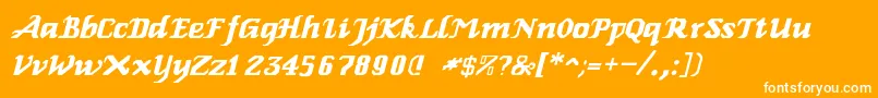 Genoaitalic Font – White Fonts on Orange Background