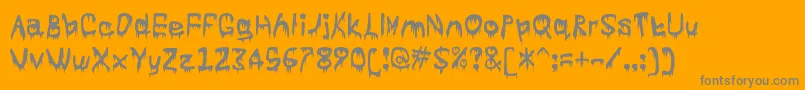 Subtle-Schriftart – Graue Schriften auf orangefarbenem Hintergrund