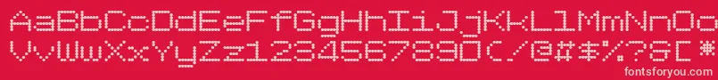 fuente Dotim7 – Fuentes Rosadas Sobre Fondo Rojo