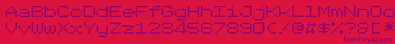 Dotim7 Font – Purple Fonts on Red Background