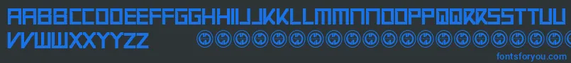 ApexflunkeeRegular Font – Blue Fonts on Black Background