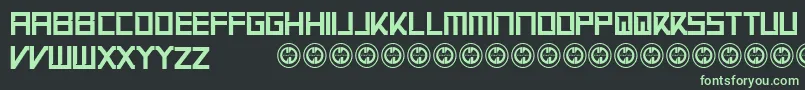 ApexflunkeeRegular Font – Green Fonts on Black Background