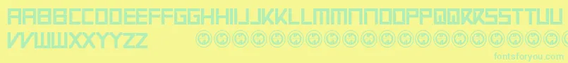 ApexflunkeeRegular Font – Green Fonts on Yellow Background