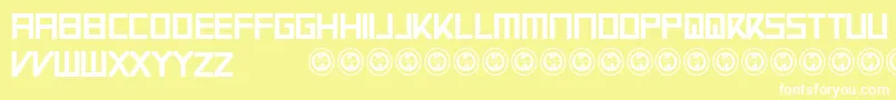 ApexflunkeeRegular Font – White Fonts on Yellow Background