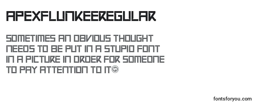 Review of the ApexflunkeeRegular Font