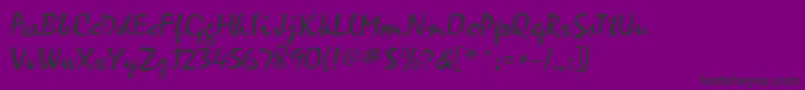 Czcionka Kistyac – czarne czcionki na fioletowym tle