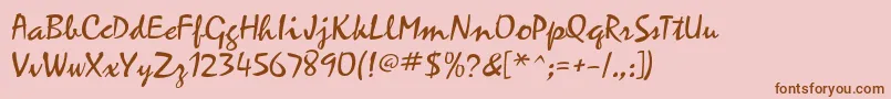 Kistyac Font – Brown Fonts on Pink Background