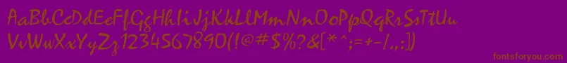 Kistyac Font – Brown Fonts on Purple Background