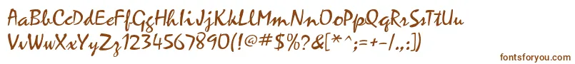 Kistyac Font – Brown Fonts on White Background