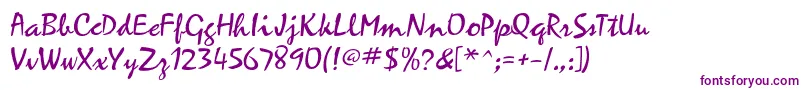 Kistyac Font – Purple Fonts on White Background
