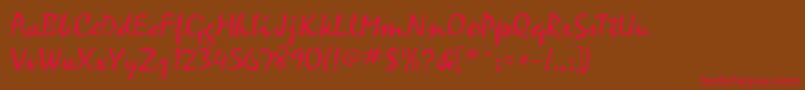 Kistyac Font – Red Fonts on Brown Background