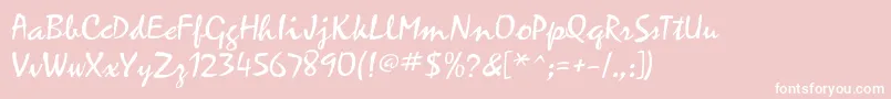 Kistyac Font – White Fonts on Pink Background