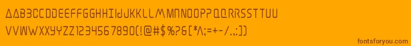 Elitedangerboldcond Font – Brown Fonts on Orange Background