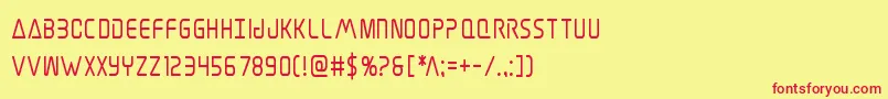 Elitedangerboldcond Font – Red Fonts on Yellow Background