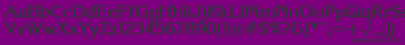 フォントKorin – 紫の背景に黒い文字