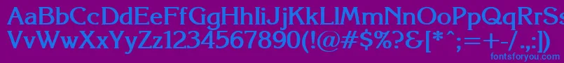 Korin Font – Blue Fonts on Purple Background