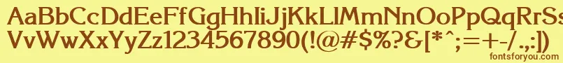 Korin Font – Brown Fonts on Yellow Background